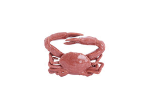 Light & Living - Ornament CRAB - Ø29x6.5cm - Rood