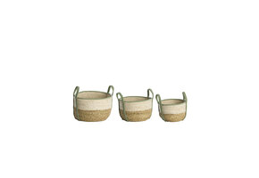 Light & Living - Mand KINSALE - Ø33x23cm - Bruin - Set van 3