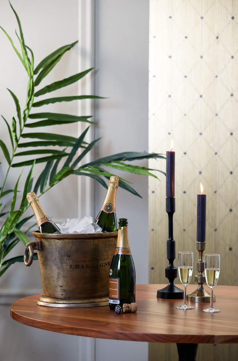 Light & Living - Champagnekoeler CRISTAL - 39x25x25cm - Brons