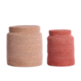 Light & Living - Mand BETANIA - Ø33x38cm - Roze - Set van 2