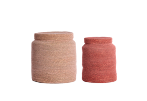 Light & Living - Mand BETANIA - Ø33x38cm - Roze - Set van 2