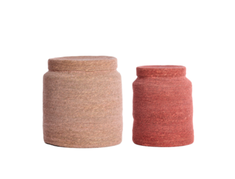 Light & Living - Mand BETANIA - Ø33x38cm - Roze - Set van 2