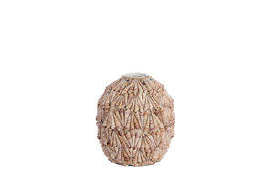 Light & Living - Vaas SHELL - Ø25.5x28cm - Bruin