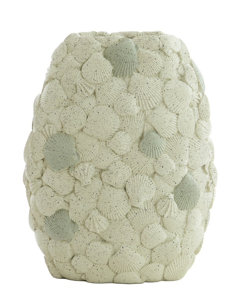 Light & Living - Vaas SHELL - 31.5x19.5x40cm - Wit