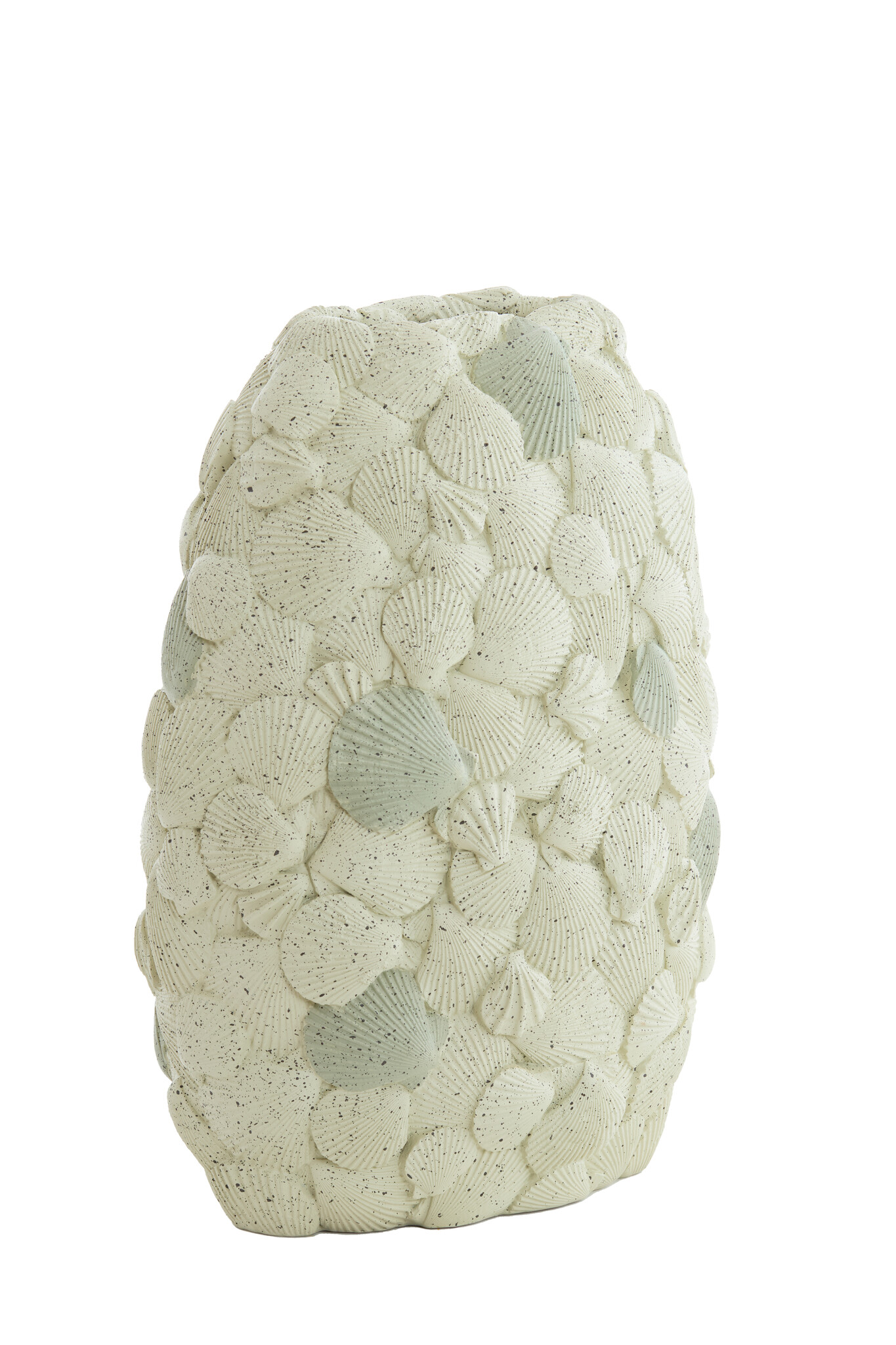 Light & Living - Vaas SHELL - 31.5x19.5x40cm - Wit