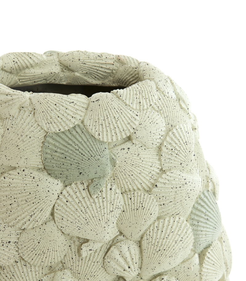 Light & Living - Vaas SHELL - 31.5x19.5x40cm - Wit