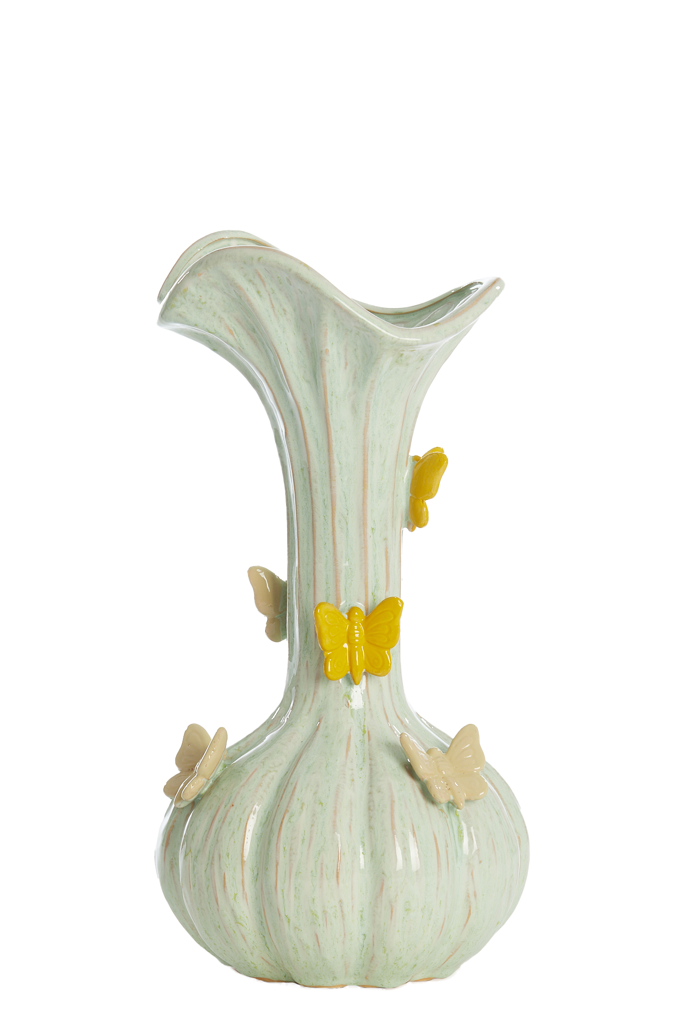 Light & Living - Vaas BUTTERFLY - Ø23x44cm - Groen