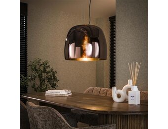 Hoyz Collection - Hanglamp 1L Drift XL Glass - Copper Color Glas