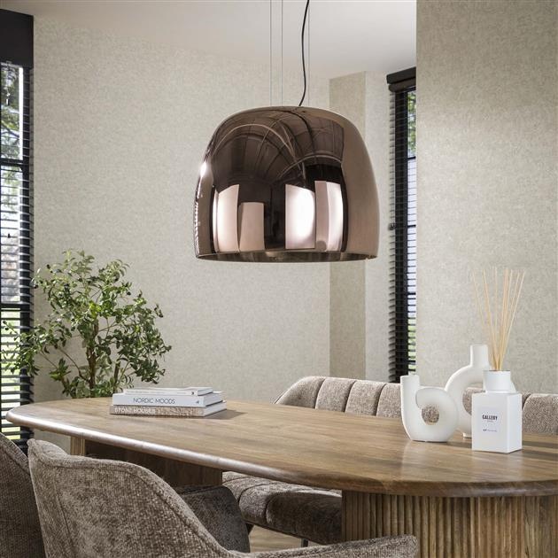 Hoyz Collection - Hanglamp 1L Drift XL Glass - Copper Color Glas