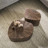 Hoyz Collection - Salontafel XL Driehoek Maya Teak - Teak Rust Brown - Set van 2