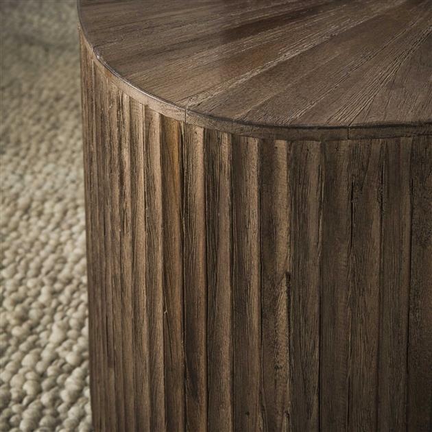 Hoyz Collection - Salontafel XL Driehoek Maya Teak - Teak Rust Brown - Set van 2