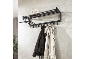 Hoyz Collection - Kapstok 10 Haaks Roede Ronde Buis  - Donkergrijs Mat