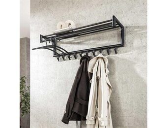 Hoyz Collection - Kapstok 10 Haaks Roede Ronde Buis  - Donkergrijs Mat