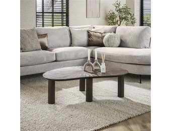 Hoyz Collection - Salontafel 110cm Niervormig Maya Teak - Teak Rust Brown