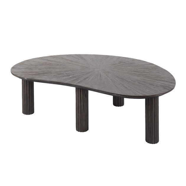 Hoyz Collection - Salontafel 110cm Niervormig Maya Teak - Teak Rust Brown