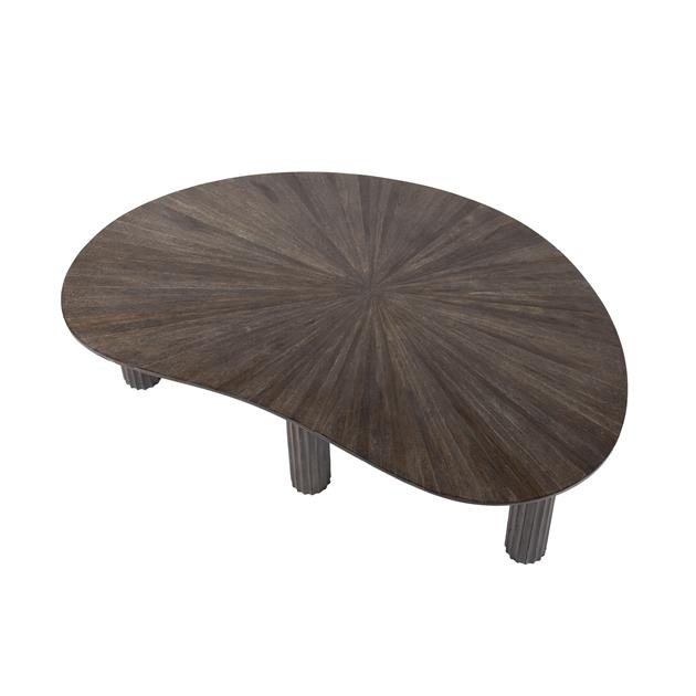 Hoyz Collection - Salontafel 110cm Niervormig Maya Teak - Teak Rust Brown