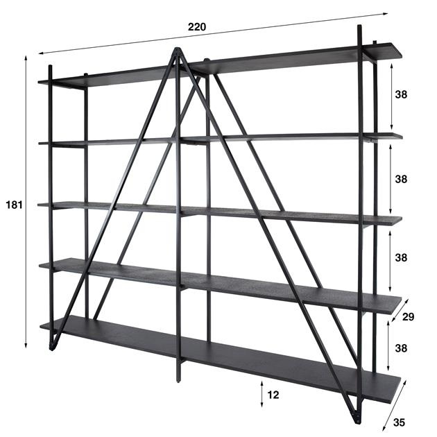 Hoyz Collection - Wandrek 220cm XL 5 Laags Piega - Grijs