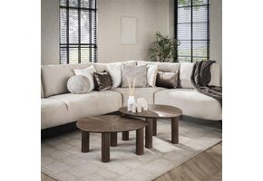 Hoyz Collection - Salontafel Maya Teak - Teak Rust Brown - Set van 2