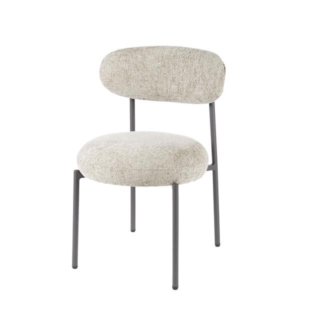 Hoyz Collection - Eetkamerstoel Round - Tissee Cargo Zandkleur - Set van 2