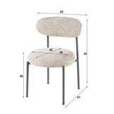 Hoyz Collection - Eetkamerstoel Round - Tissee Cargo Zandkleur - Set van 2