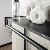 Hoyz Collection - Kapstok 20 Haaks Hoog Roede-hoedenplank  - 3D Zwart Bruin