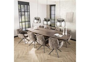 Hoyz Collection - Eetkamertafel 300 Arcadia Oval - Massief Acacia Drift Brown