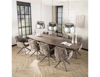 Hoyz Collection - Eetkamertafel 300 Arcadia Oval - Massief Acacia Drift Brown