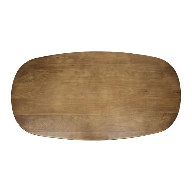 Hoyz Collection - Eetkamertafel 215cm Cliff Ovale Buis - Massief Mango Zandkleur