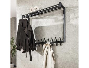 Hoyz Collection - Kapstok 20 Haaks Hoog Roede Ronde Buis - Donkergrijs Mat