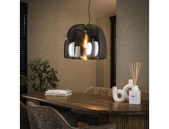 Hoyz Collection - Hanglamp 1L Drift XL Glass - Smoke Grey Glas