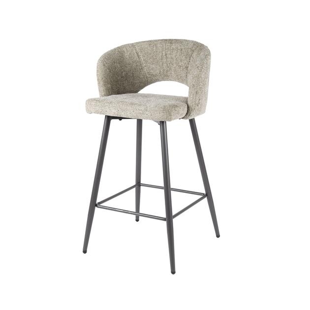 Hoyz Collection - Barstoel Boucle Salon - Tissee Cargo Zandkleur - Set van 2