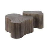 Hoyz Collection - Salontafel Shamrock Maya Teak - Teak Rust Brown - Set van 2