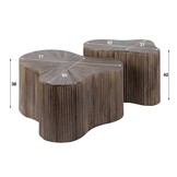 Hoyz Collection - Salontafel Shamrock Maya Teak - Teak Rust Brown - Set van 2