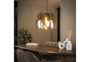 Hoyz Collection - Hanglamp 1L Drift XL Glass - Amber Color Glas
