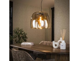 Hoyz Collection - Hanglamp 1L Drift XL Glass - Amber Color Glas