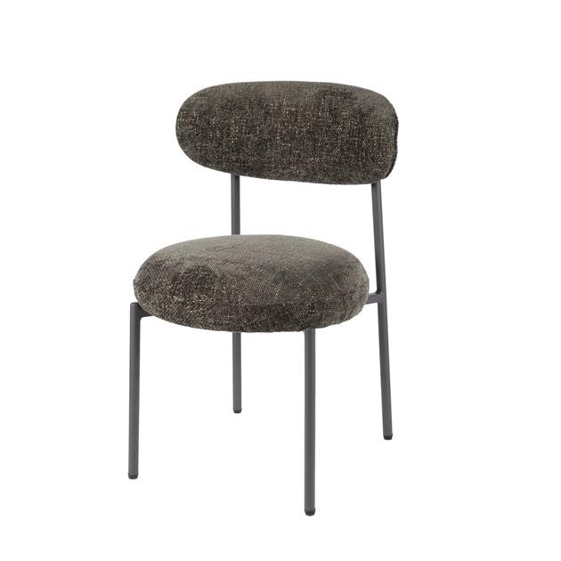 Hoyz Collection - Eetkamerstoel Round - Tissee Cargo Bruin - Set van 2