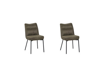 LABEL51 Eetkamerstoel Lennon - Moss - Micro Suede - set van 2