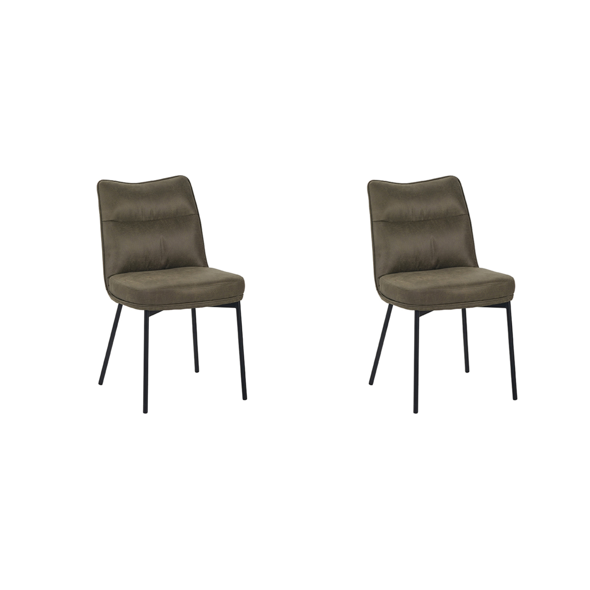 LABEL51 Eetkamerstoel Lennon - Moss - Micro Suede - set van 2