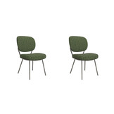 LABEL51 - Eetkamerstoel Singapore - Groen - 63x49x90cm - Set van 2