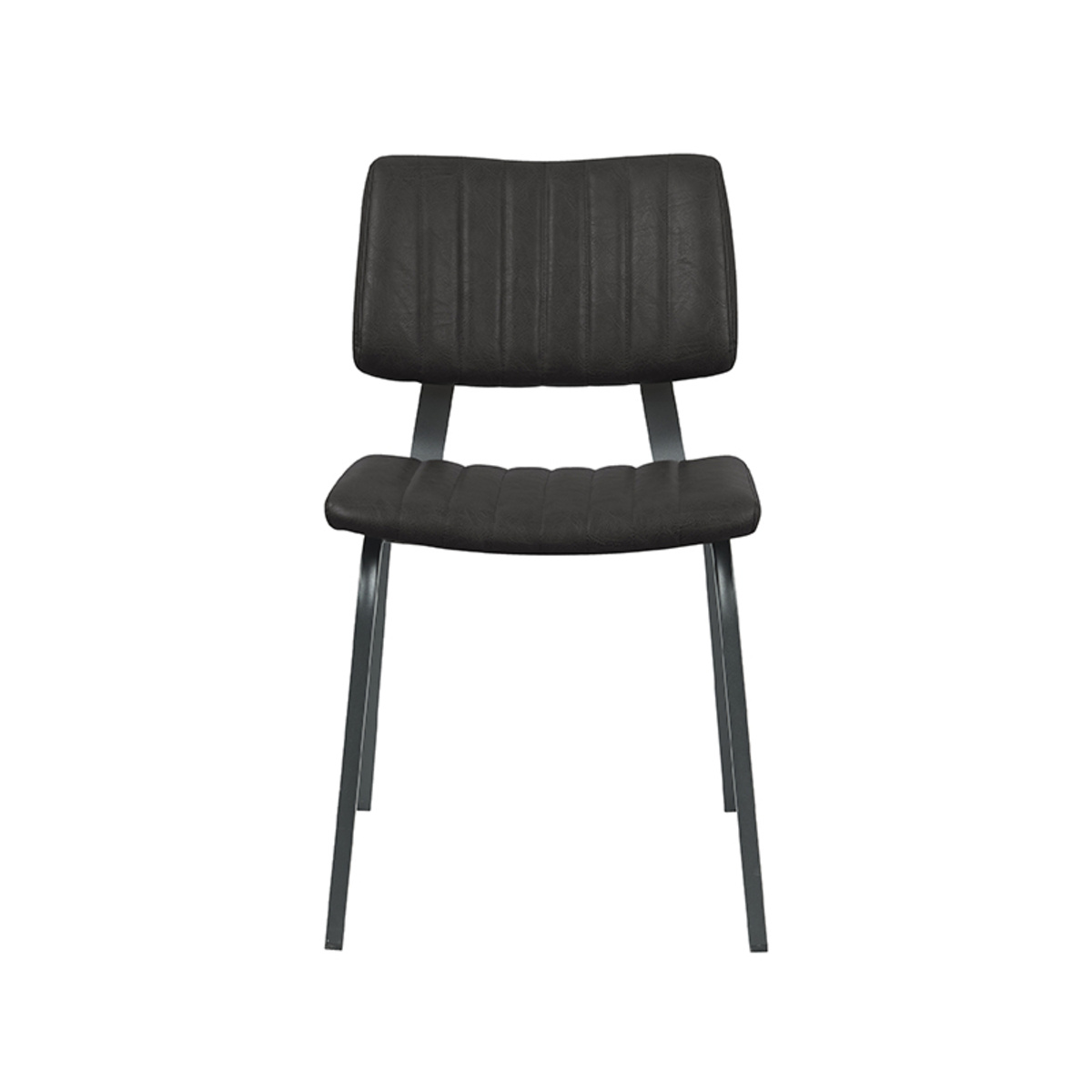 LABEL51 Eetkamerstoel Gusto - Zwart - PU-Leder - set van 2