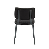 LABEL51 - Eetkamerstoel Gusto - Zwart - 56x46x79cm - Set van 2