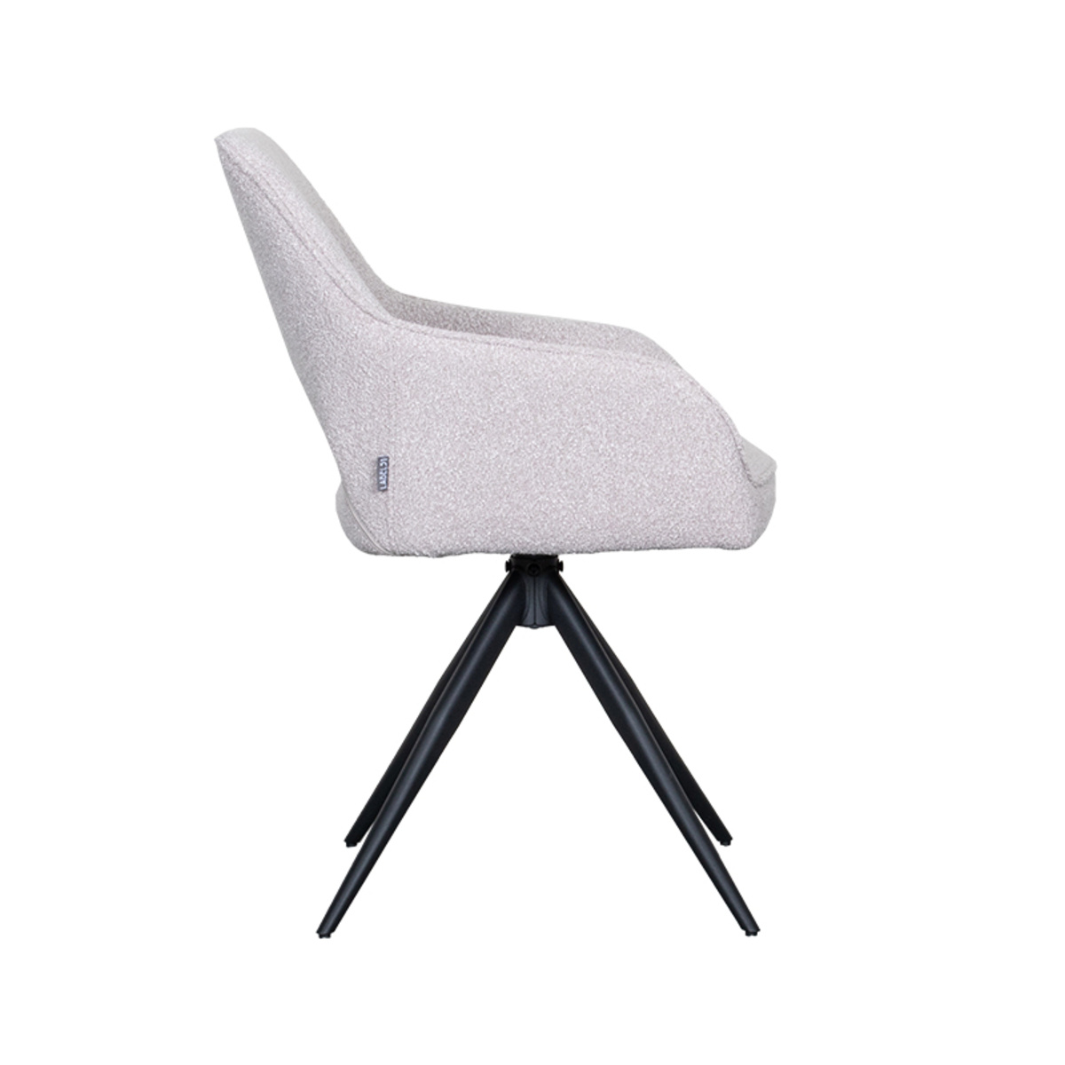 LABEL51 Eetkamerstoel Finley - Naturel - Boucle - set van 2