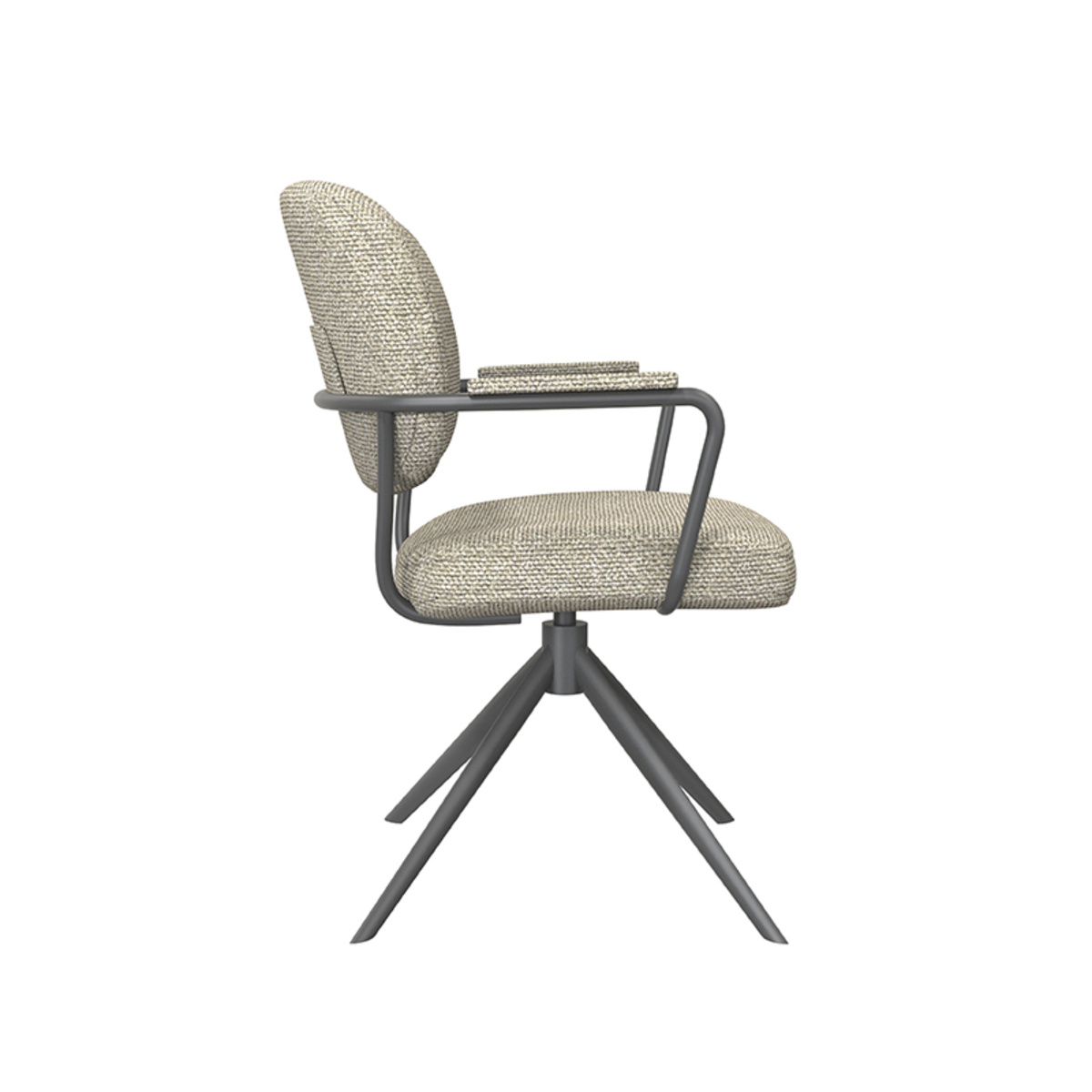 LABEL51 Eetkamerstoel Basel - Naturel - Boucle - set van 2