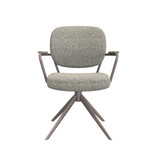 LABEL51 Eetkamerstoel Basel - Truffel grijs - Boucle - set van 2