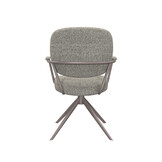 LABEL51 Eetkamerstoel Basel - Truffel grijs - Boucle - set van 2