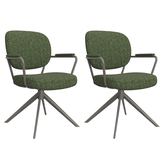 LABEL51 Eetkamerstoel Basel - Forest - Boucle - set van 2