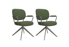 LABEL51 Eetkamerstoel Basel - Forest - Boucle - set van 2