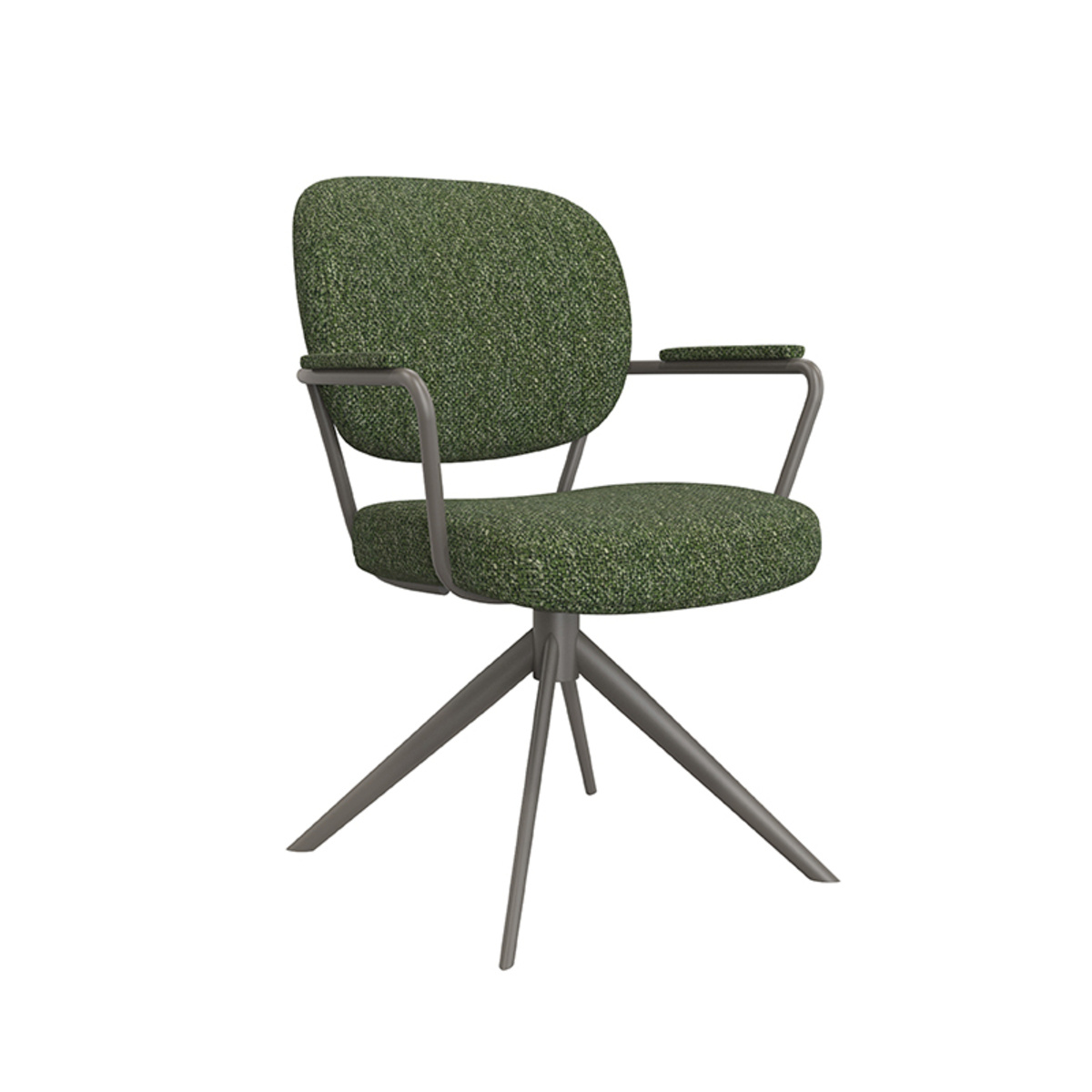 LABEL51 Eetkamerstoel Basel - Forest - Boucle - set van 2