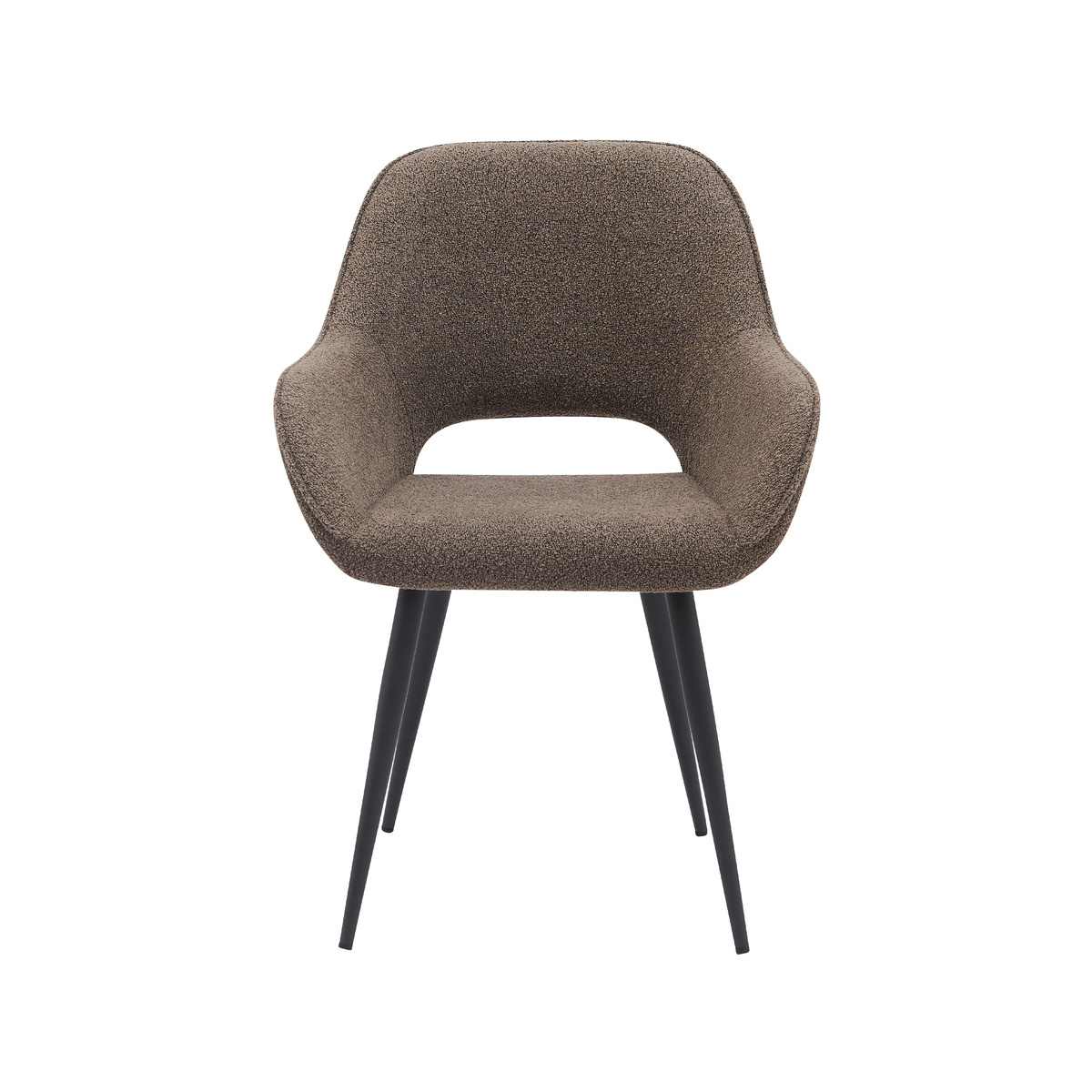 LABEL51 Eetkamerstoel Fer - Bruin - Boucle - set van 2