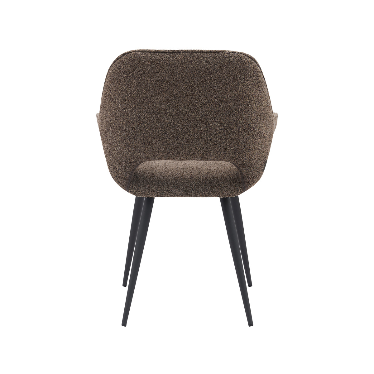 LABEL51 Eetkamerstoel Fer - Bruin - Boucle - set van 2